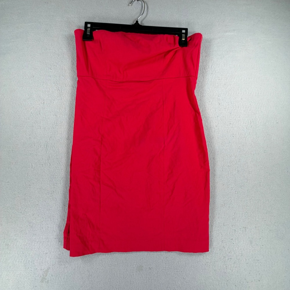 Express Women's 7/8 Red Strapless Stretch Bodycon Sheath Mini Dress Y2K Party